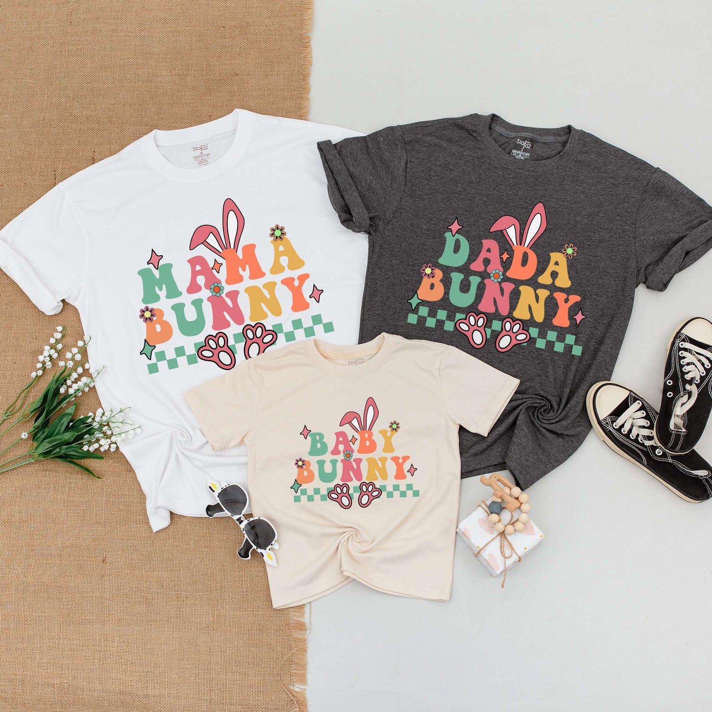 Custom Mama And Baby Bunny shirt, Personalized Matching Family Birthday Bodysuit, Easter Clothes, Baby Romper outfit, Baby Announcement tee
